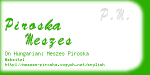 piroska meszes business card